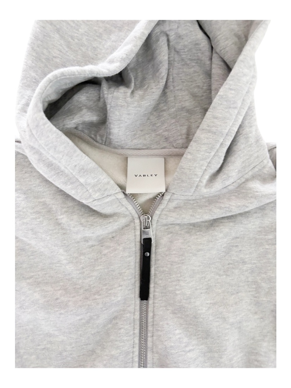Varley Victoria Light Gray Zip-Up Hoodie with Drawstring Waist. Size Small - Picture 10 of 14